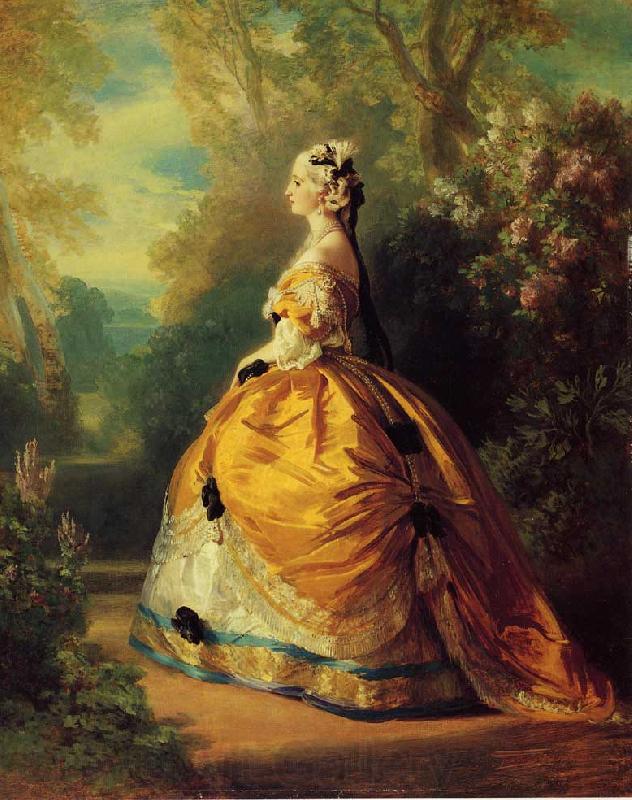 Franz Xaver Winterhalter The Empress Eugenie a la Marie-Antoinette Norge oil painting art